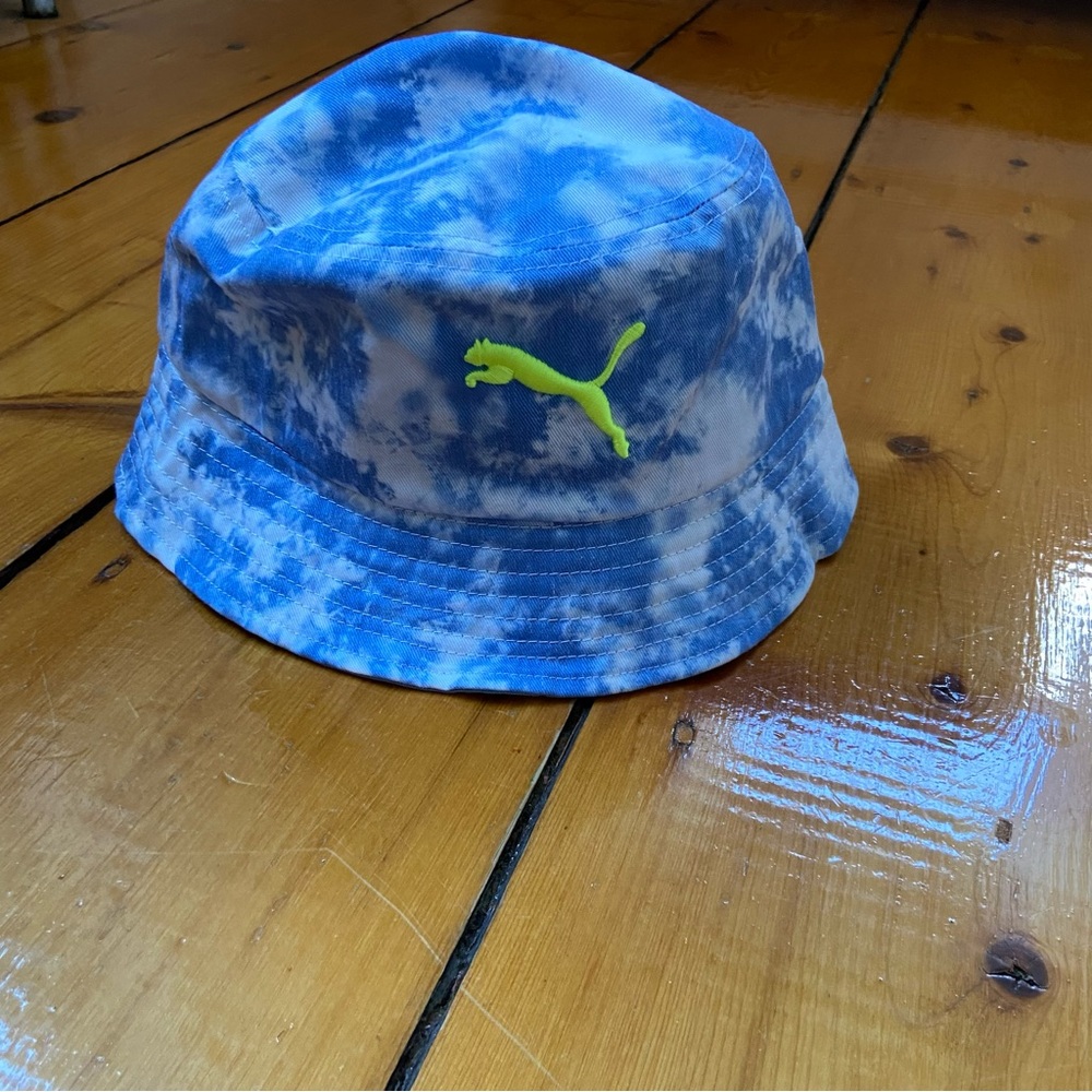 Puma Unisex Juno Blue Tie Dye Bucket Hat - One Size